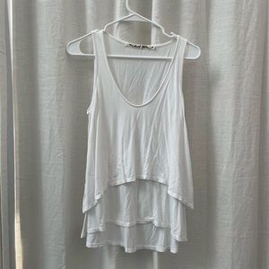 White tiered tank top